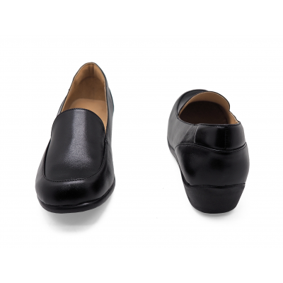 Women Courts Flat SB-04 Black Nappa